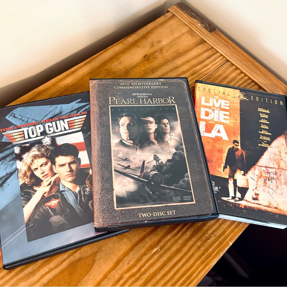 💥 DVD Bundle: Top Gun, Pearl Harbor, To Live and Die in LA